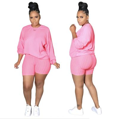 China Wholesale QUICK DRY Sports Suit Women's Long Sleeve Mine Stripe Home Two Piece Sets for sale