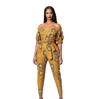 China African Fashion Bodycon Overalls Elegant Casual Women One Piece Jumpsuit Overalls One Piece for sale