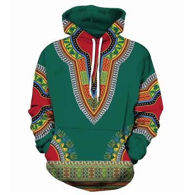 China Anti Wrinkle Manufacturer Direct Selling Cotton African Style Drop Shoulder Printed Loose Long Sleeves Hoodie for sale