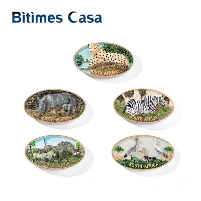 China People Resin 3D South Africa Wild Animals Continental Fridge Magnets For Home Decoration Magnetic Sticker for sale