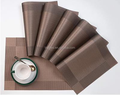 China Sustainable Hot Selling Heat Resistant PVC Home Dinner Table Place Mat For Party for sale