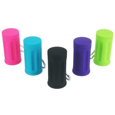 China Pocket Portable ABS Candy Color Durable Outdoor Public Ashtray For Iqos Bondage With Lid And Key Chain for sale