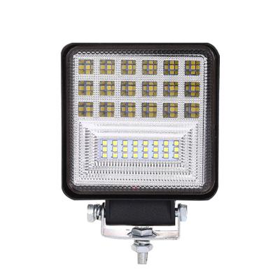 China Led High Power Light Super Bright 126w Offroad Truck Led Work Light Bar Spotlight Flood For SUV ATV UTV for sale