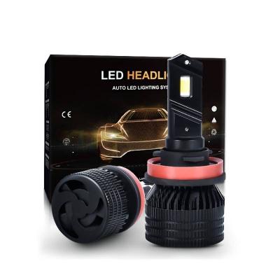 China Super Bright Customs Lead Aluminum Alloy H4 H7 H11 9005 Headlight Bulb 9006 60W High Low Beam LED Car Headlight for sale