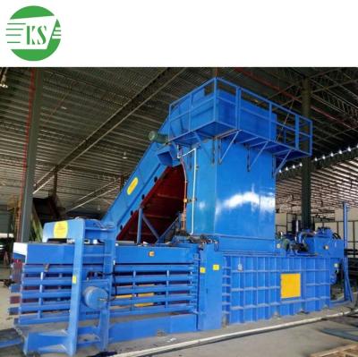 China machinery & Hardware Keshang Horizontal Hydraulic Automatic Carton Baler Press Machine With Collector For Small for sale