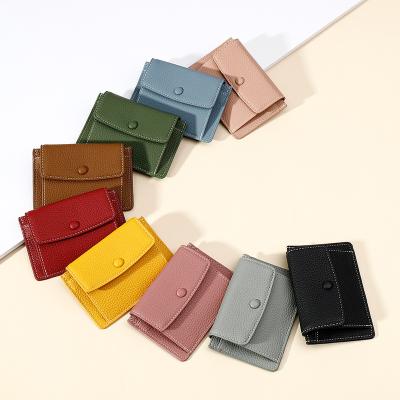 China Fashion Kids Students PU Leather Coin Clips ID Credit Card Holders for sale