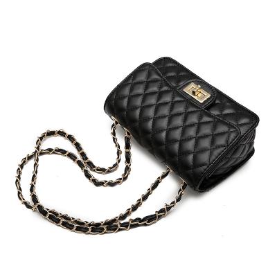 China 2021 Lady Chain Cross - PU Leather Ladies Handbag Fashion Woman Bags Small Body Shoulder Flap Handbags for sale