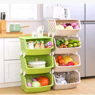 China Viable Plastic Kitchen Basket Storage Organizer for sale