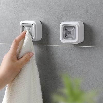 China Convenient Country Kitchen Storage Hooks Washing Cloth Hanger Rack Towel Rack Sucker Wall Window Bathroom Tool for sale