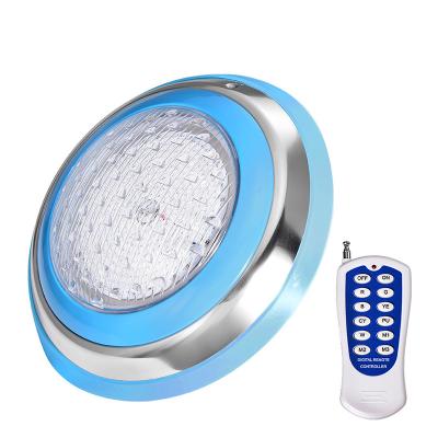 China Outdoor Mounted Swimming Pool Light IP65 LED RGB Remote Control Underwater Lightning for sale