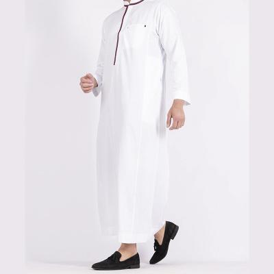 China Modest Muslimah Styling Customized Latest Muslim White Islamic Clothing Thobe Men Burka Arab Mens Design for sale