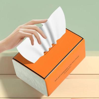 China office & Hotel Waterable Virgin Wooden Paper Facial Tissue Set With Soft Plastic Packing for sale