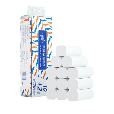 China Cheap bamboo pulp 12 rolls per plastic packaging coreless bamboo pulp toilet paper tissue for sale