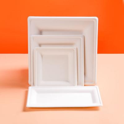 China Cheap Disposable Square And Rectangle Small Fruit Paper Plates Disposable Beaded Bowls for sale