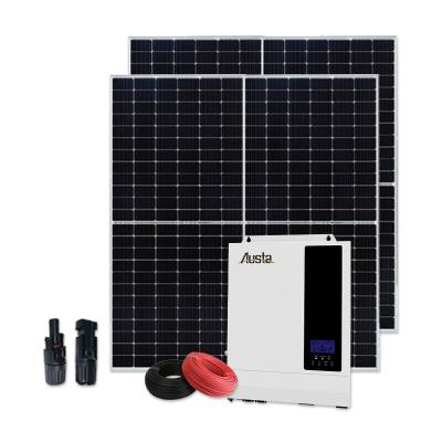 China Home solar panel Complete Solar System 3000w 4000w 5000w home off-grid solar system On Grid Solar Panel Kit for sale