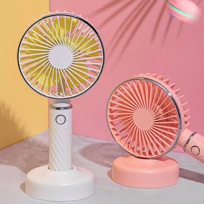 China Hotel Portable Mini Handheld Fan Small Personal USB Desktop Fan with Rechargeable Battery for sale