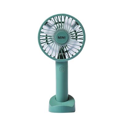 China Hot Selling Hotel Led Colorful USB Light Handheld Charging Fan Rechargeable Battery Portable Fan Mini Fan for sale