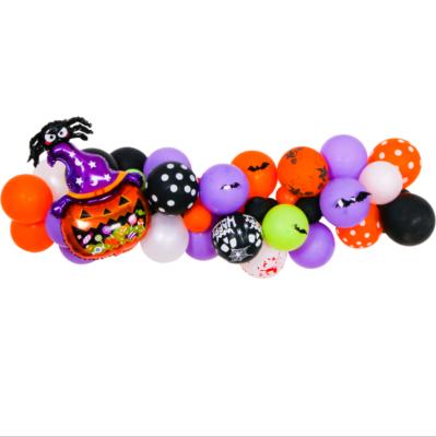 China Festival Decoration Halloween Pumpkin Balloon Garlands Themed Chains Party Decorations Halloween Balloon Sets for sale