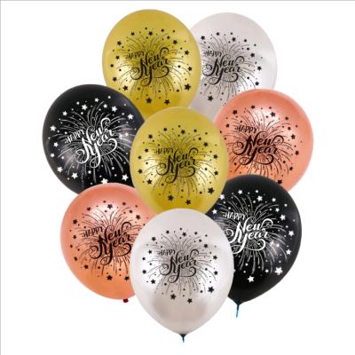 China Happy New Year Festival Decoration 2022 Annual Meeting Latex Balloons Printing Shopping Mall New Year Decoration Balloons for sale