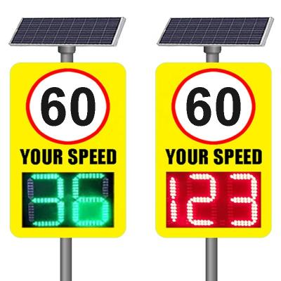 China LED Display 45CM*35CM Road Safety Traffic Driver Speed ​​Return Sign Radar Speed ​​Signs for sale