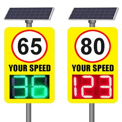 China Outdoor Radar Sign Speed ​​Limit Sign LED Car Speed ​​Tester Display 45CM*35CM for sale