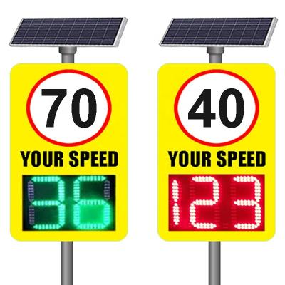 China radar sign speed limit gauge vehicle speed monitor traffic led sign control speed 45CM*35CM for sale