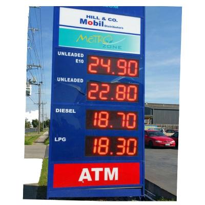 China Gas station gasoline oil sign/8inch petroleum price display/gas station price boards for sale