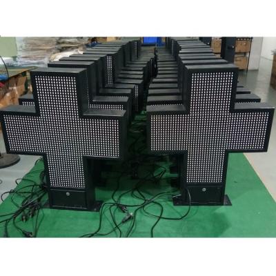 China All Pharmacies Red Cross Led Display / Cross Wire Display / Pharmacy Sign Board Design for sale