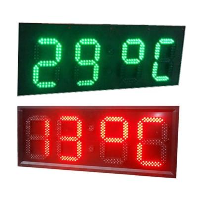 China Waterproof Outdoor Led Display Signs Factory Lead Time And Temperature Clock Time Date Temperature Sign for sale