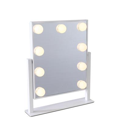 China Modern Beauty Illuminated Hollywood Style Vanity Mirror with Lights Make Up Mirror for sale