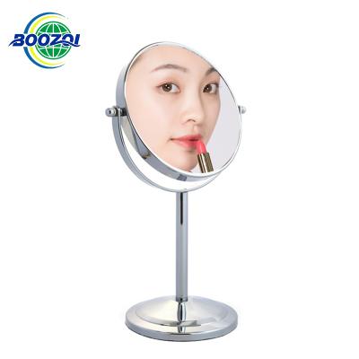 China Hot Selling Professional Metal 3x Magnification HD Magnifying Double Sides Cosmetic Standing Makeup Mirror for sale