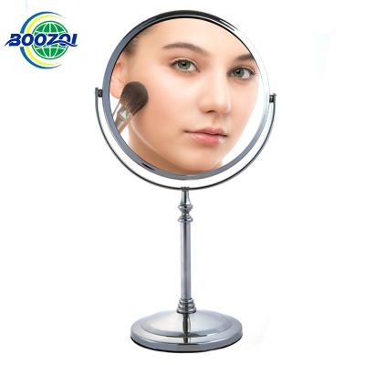 China 2022 Amazon Success Magnifying Double Side Round Type Metal Frame Vanity Dressing Table Makeup Mirror For Wholesale for sale