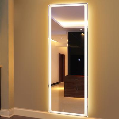 China Smart Frameless Magnifying Mirror LED Light Mirror Wall Hanging Clothing Store With Integral Smart Mirror for sale