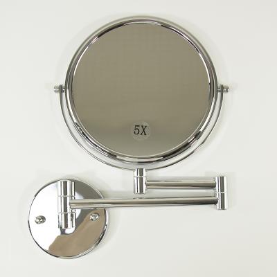 China Double Sides Wall Magnifying Led Cosmetic Mirror Shaving 1X 5X Bathroom Mirror for sale