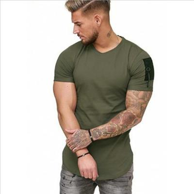 China Breathable High Quality 100% Cotton Custom Muscle Fit T-Shirt Wholesale Men Design Your Own Fitness Apparel for sale