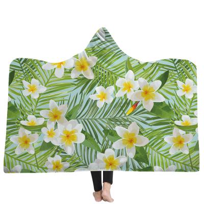 China Simply 100% quick dry wearable blanket/polyester beach towel beach towel with leaf digital printing for sale