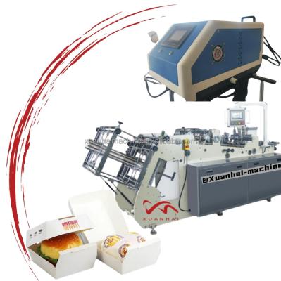 China burger paper box making machine for hot melt glue for sale