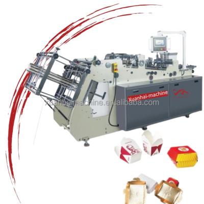 China [XUANHAI] ZF-800 PLUS High Speed Paper Lunch Burger Box Making Machine Automatic Paper Carton Erecting Forming Making Machine for sale