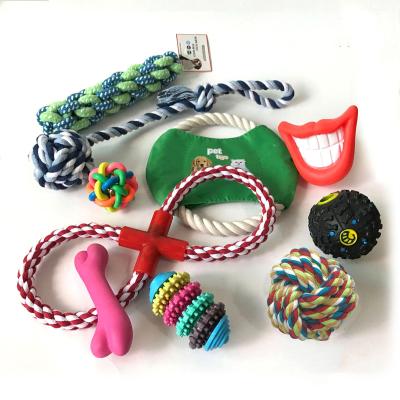 China Stored Outdoor Best Handmade Dog Training Rope Toys Cheap Different Models Rope Toy Dog Tug Rope Toys Set for sale