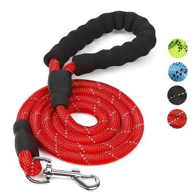 China Multi-Size Dog Leash Cheap Mixed Braided Dark Color Reflective EVA Handle Rope Nylon Custom Nylon Wholesale for sale