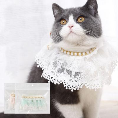 China Pretty Cute Personalized Lace Collar Pet Collars Decoration For Cat Puppy Pet Accessories Neck Collars Ready To Ship for sale