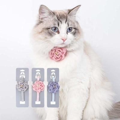 China Factory Pure Free Samples Collars Custom Pet Camellia Color Nylon Collars Accessories For Cats And Dogs for sale