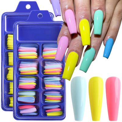 China 2022 French New Arrival False Acrylic Press On Nails Design Artificial Nails With Packaging Box Press On Nails Kits for sale