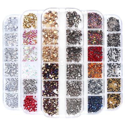 China Nail Shaped Rhinestone Set Non-Hot Fix Diamond Rhinestones Nail Art Glass Crystal Nail Art Decoration ab Wholesale Crystal Box Set DIY Flat Back for sale