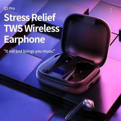 China Pro Perfect Sound Auriculares Wireless Headset TWS Earphone Three In One Mini Speaker With Box Charging Earphone EarbudsNew Q3 for sale