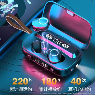 China New LED Flashlight Earphone HD LED-A13 tws In-Ear Earbuds With Display Portable Flashlight LED Earphone Wireless Headsets for sale