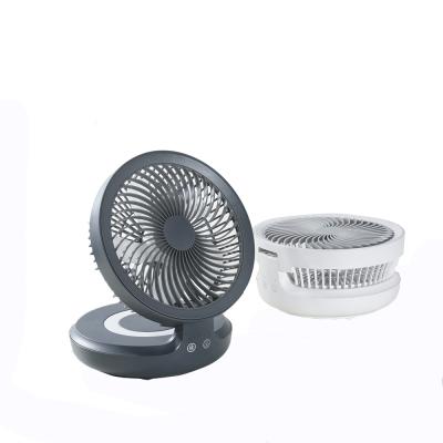 China With USB Rechargeable Personal Portable Foldable Table Light Desk Led Breathing Fan for sale