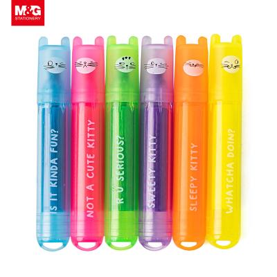 China office & Hot Selling School M&G Markers 6 Fluorescent Colors Mini Highlighter Pens Set Kids School Students Highlighting Marker Pen Kit for sale