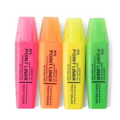 China office & Non-Toxic School Markers M&G Professional Highlighter Pen 4 in 1 Scented Fluorescent Ink Chisel Tip Student Stationery Highlighter Pen Set for sale