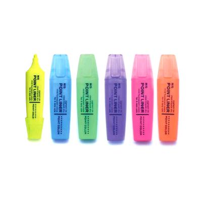 China office & Wholesale School M&G Markers Scented Highlighter Bar 6 Colors Yellow/Blue/Green/Purple/Pink/Orange Highlighter Pen Good Quality for sale